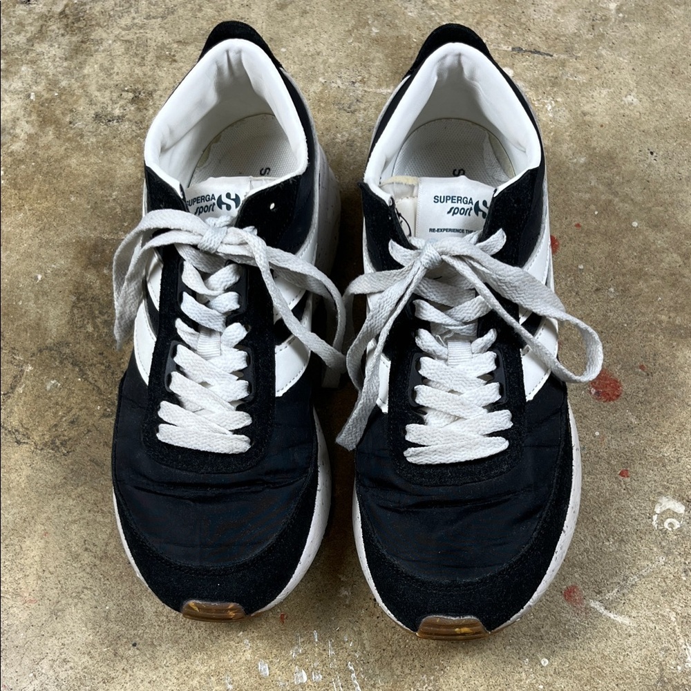 Superga sport 9TS  Black and White Sneakers
Size: 7.5 (read description)